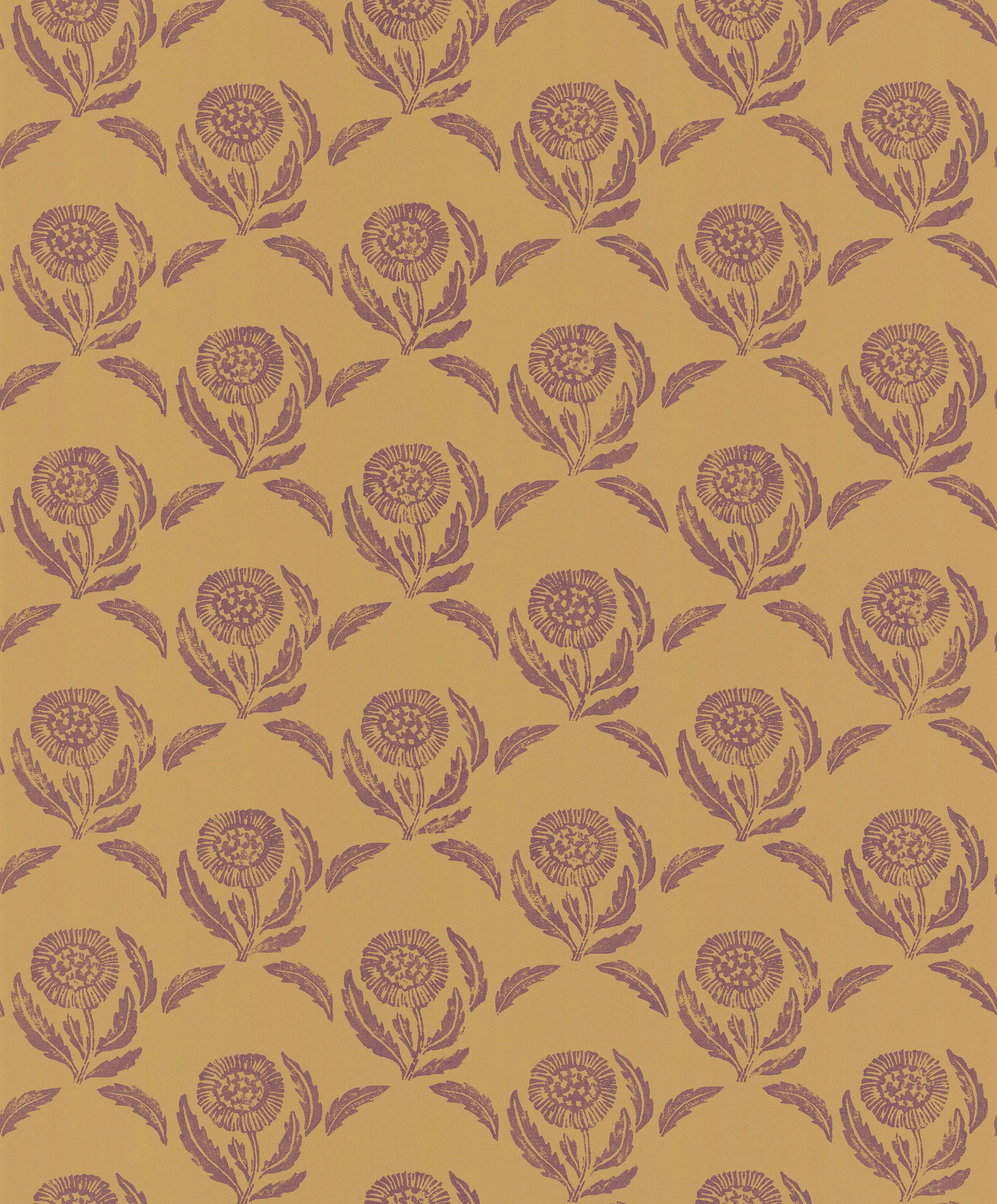 Daisy wallpaper by Langelid/von Bromssen - floral design in Yellow