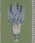 Delphinium wallpaper by Langelid/von Bromssen - floral design in Green