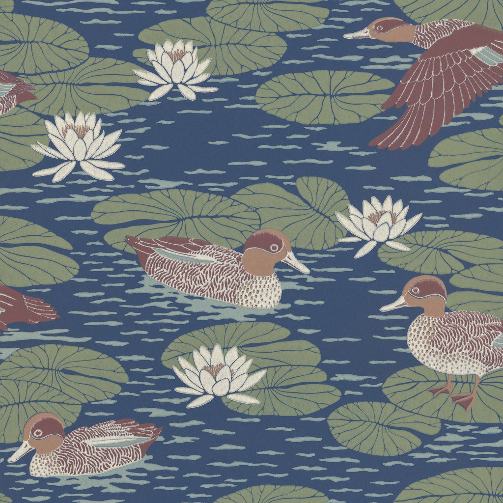 Duck Pond wallpaper by Langelid/von Bromssen - animals design in Blue