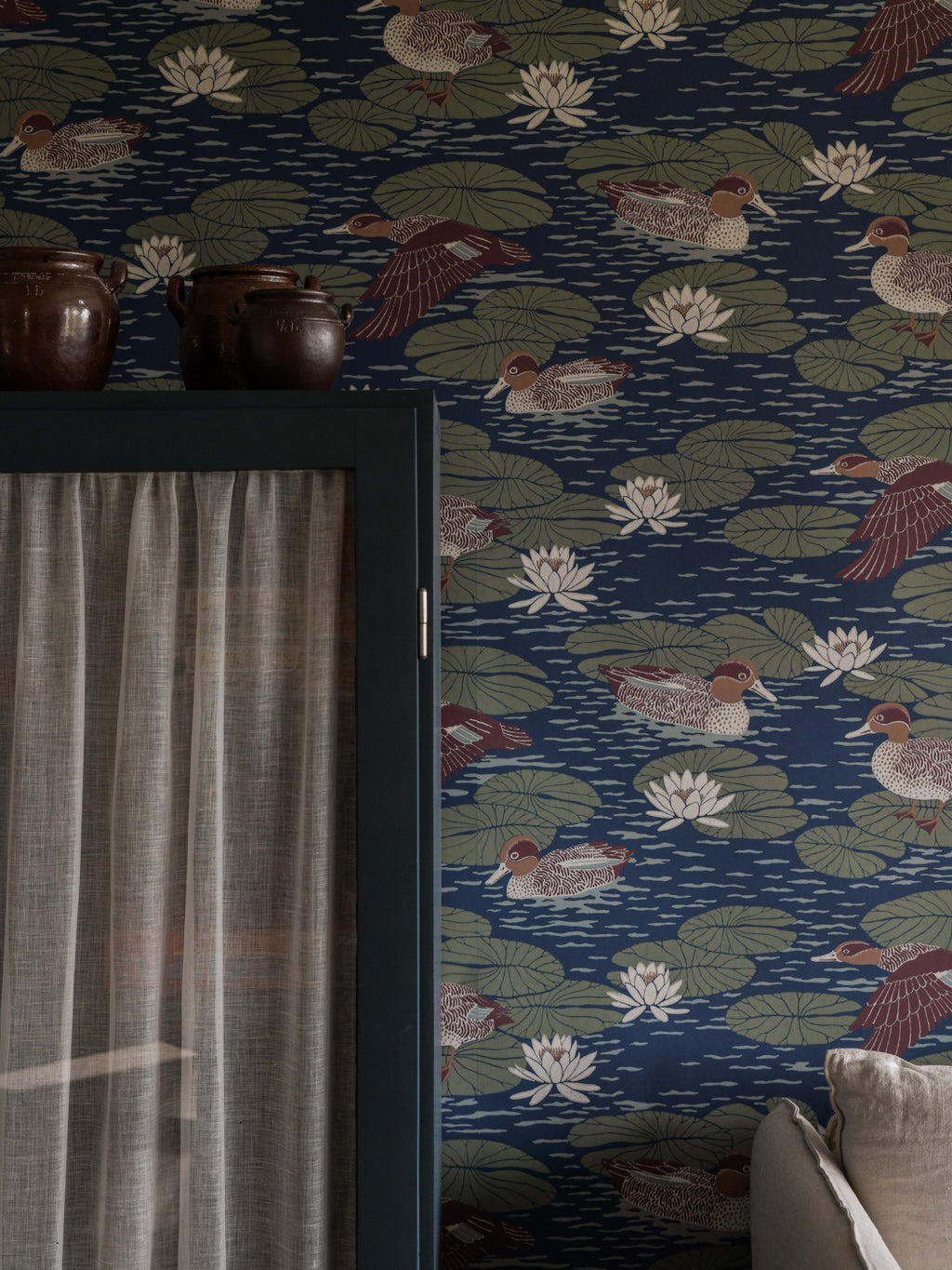 Duck Pond wallpaper by Langelid/von Bromssen - animals design in Blue