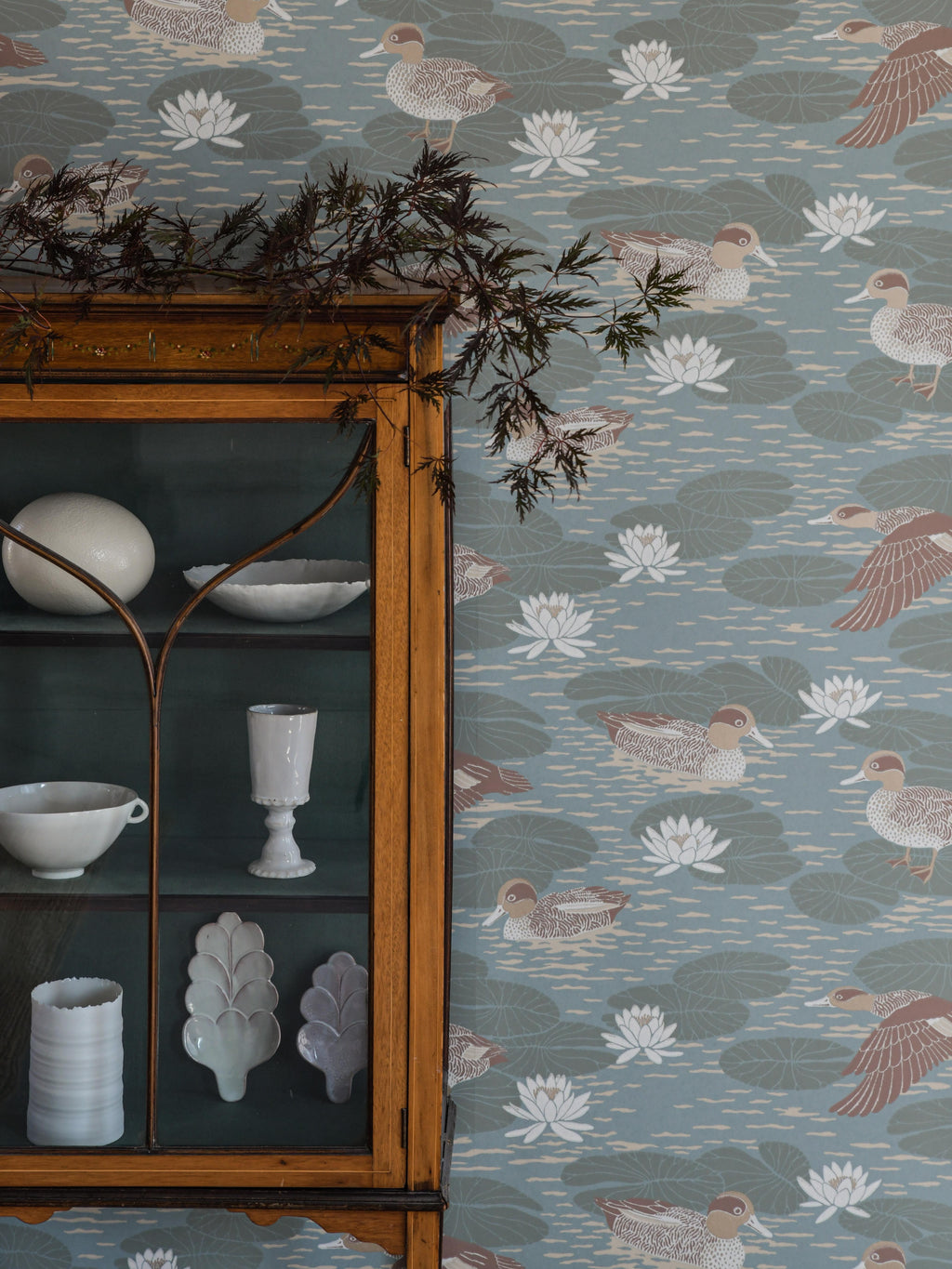 Duck Pond wallpaper by Langelid/von Bromssen - animals design in Teal