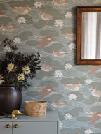 Duck Pond wallpaper by Langelid/von Bromssen - animals design in Teal