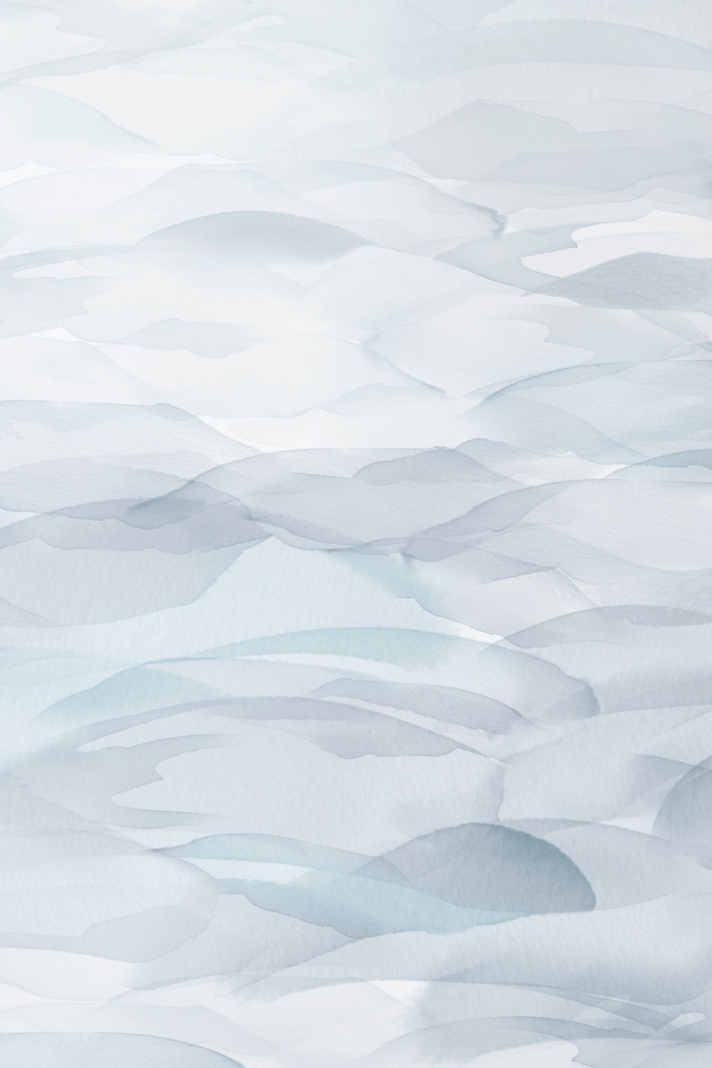 Dune Ice pale blue watercolour wave wallpaper pattern