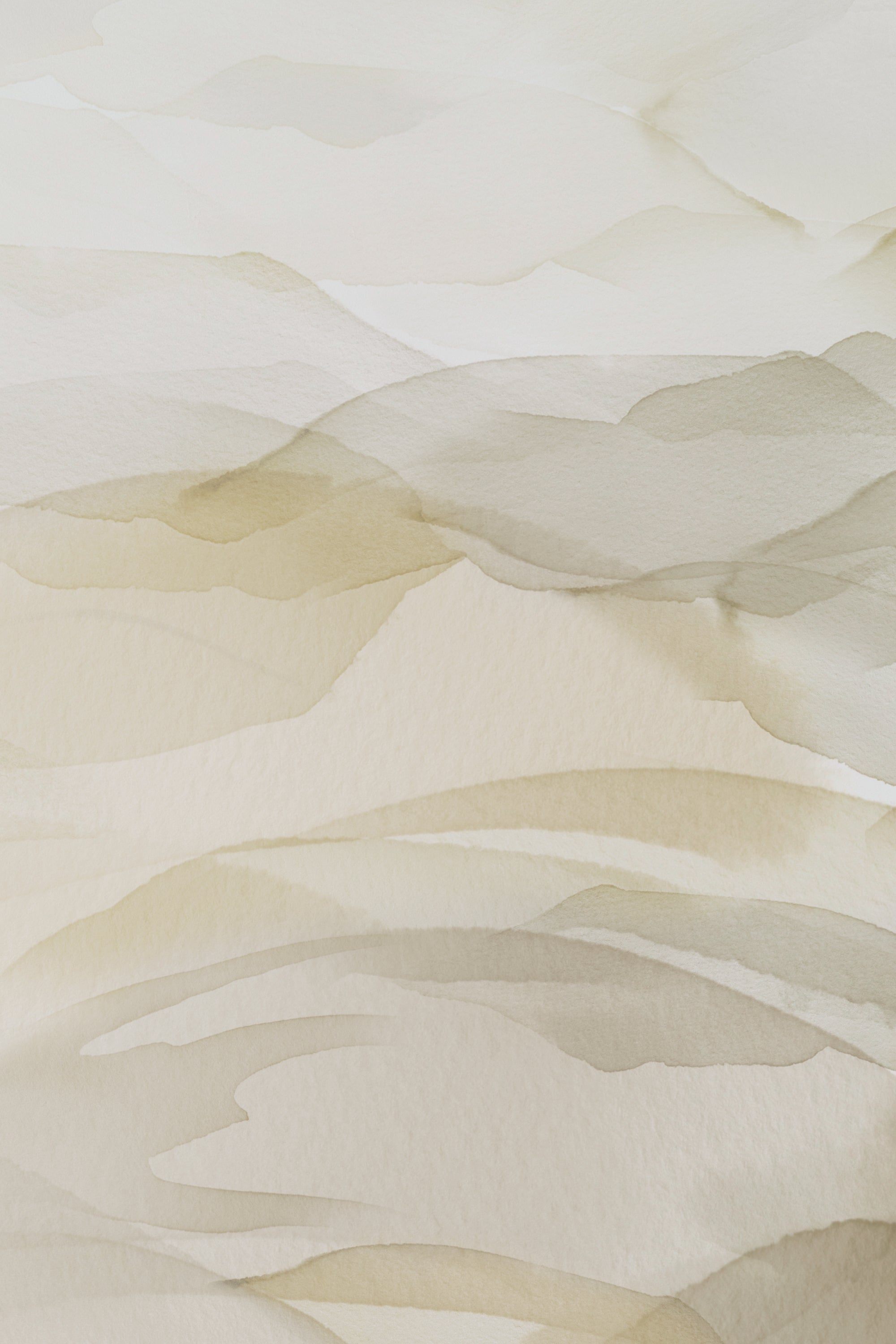 Dune Fog warm cream watercolour wave wallpaper pattern