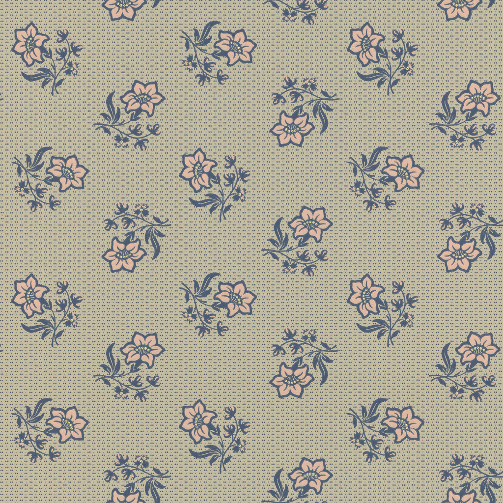 Edelweiss wallpaper by Langelid/von Bromssen - floral design in Green