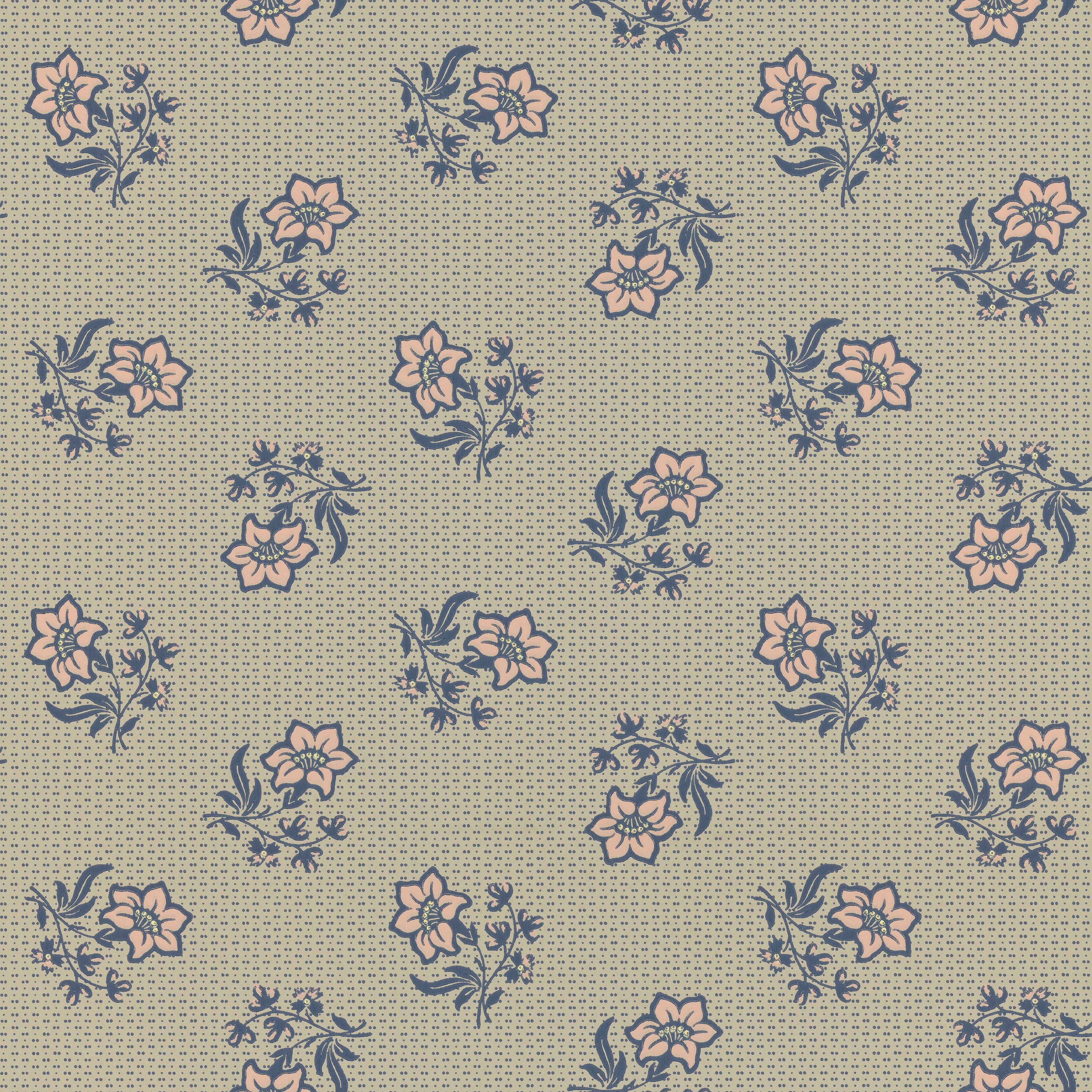 Edelweiss wallpaper by Langelid/von Bromssen - floral design in Green