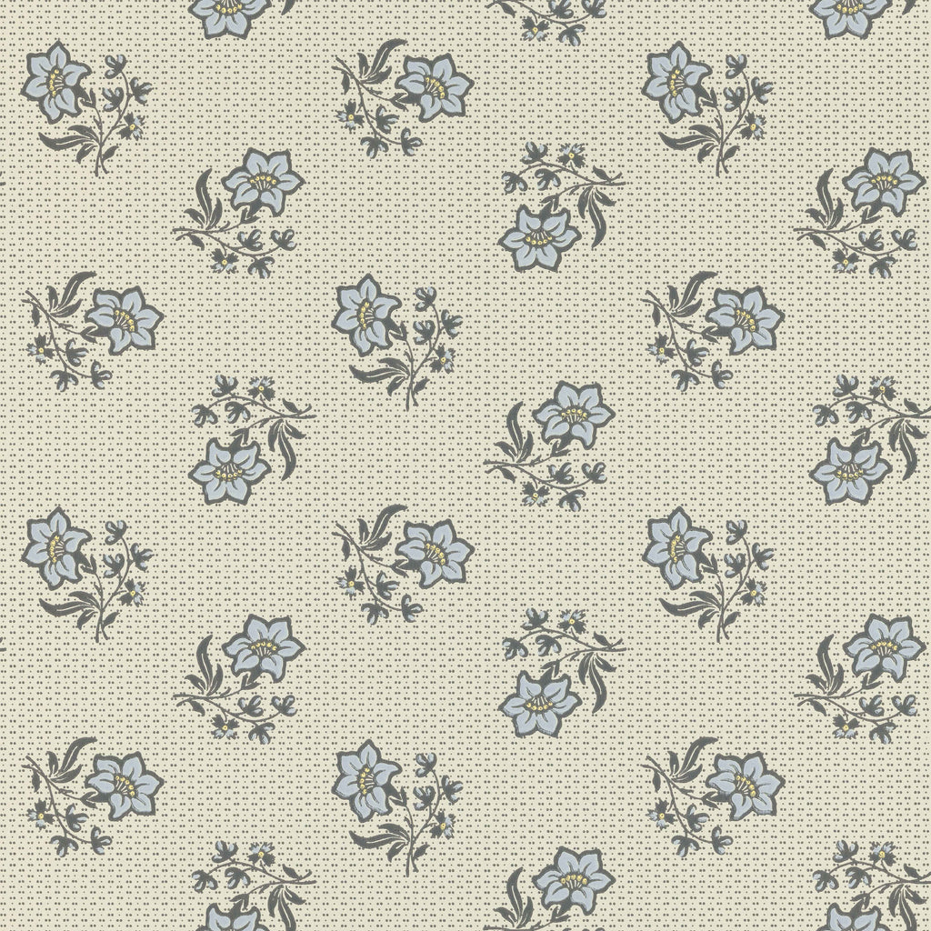 Edelweiss wallpaper by Langelid/von Bromssen - floral design in Blue