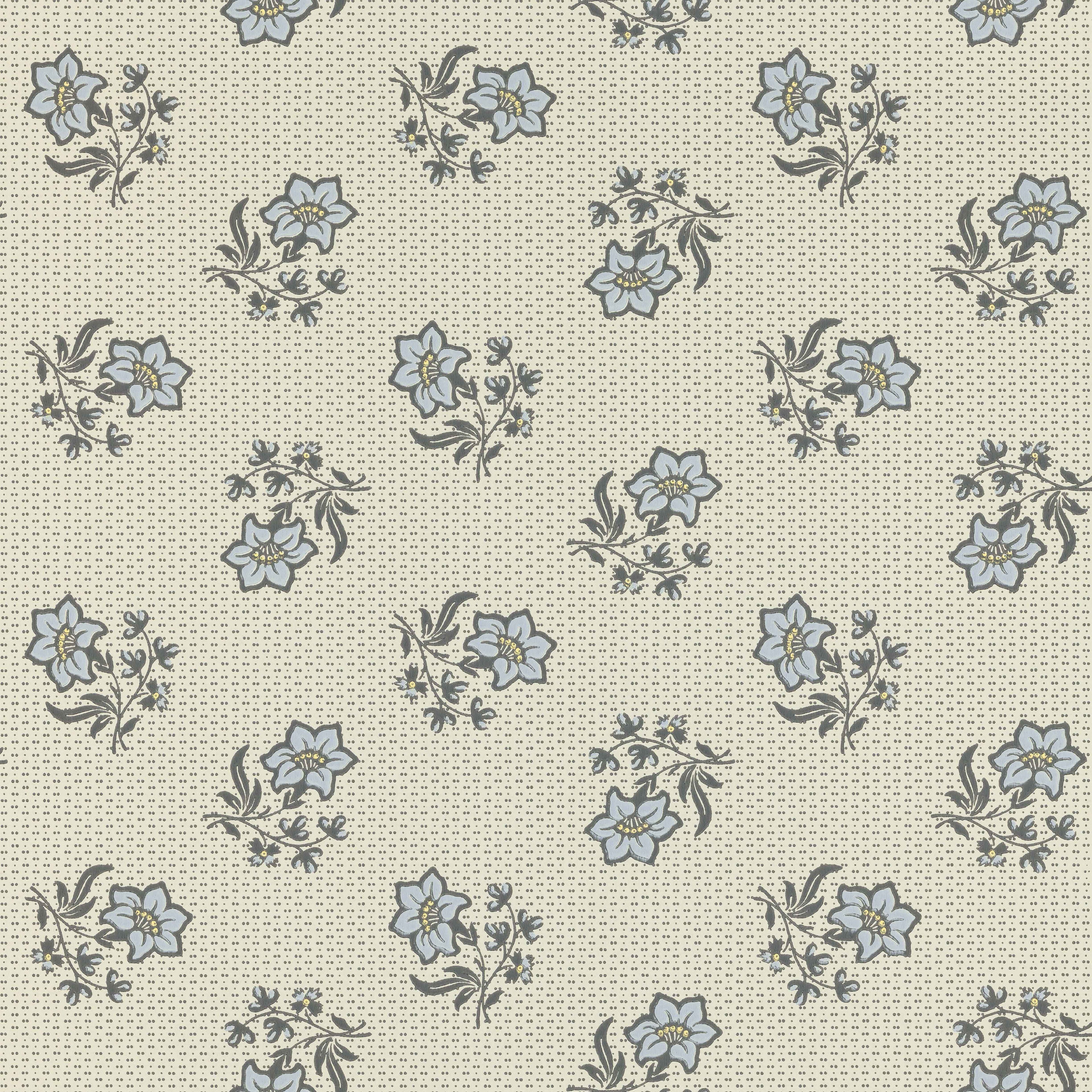 Edelweiss wallpaper by Langelid/von Bromssen - floral design in Blue