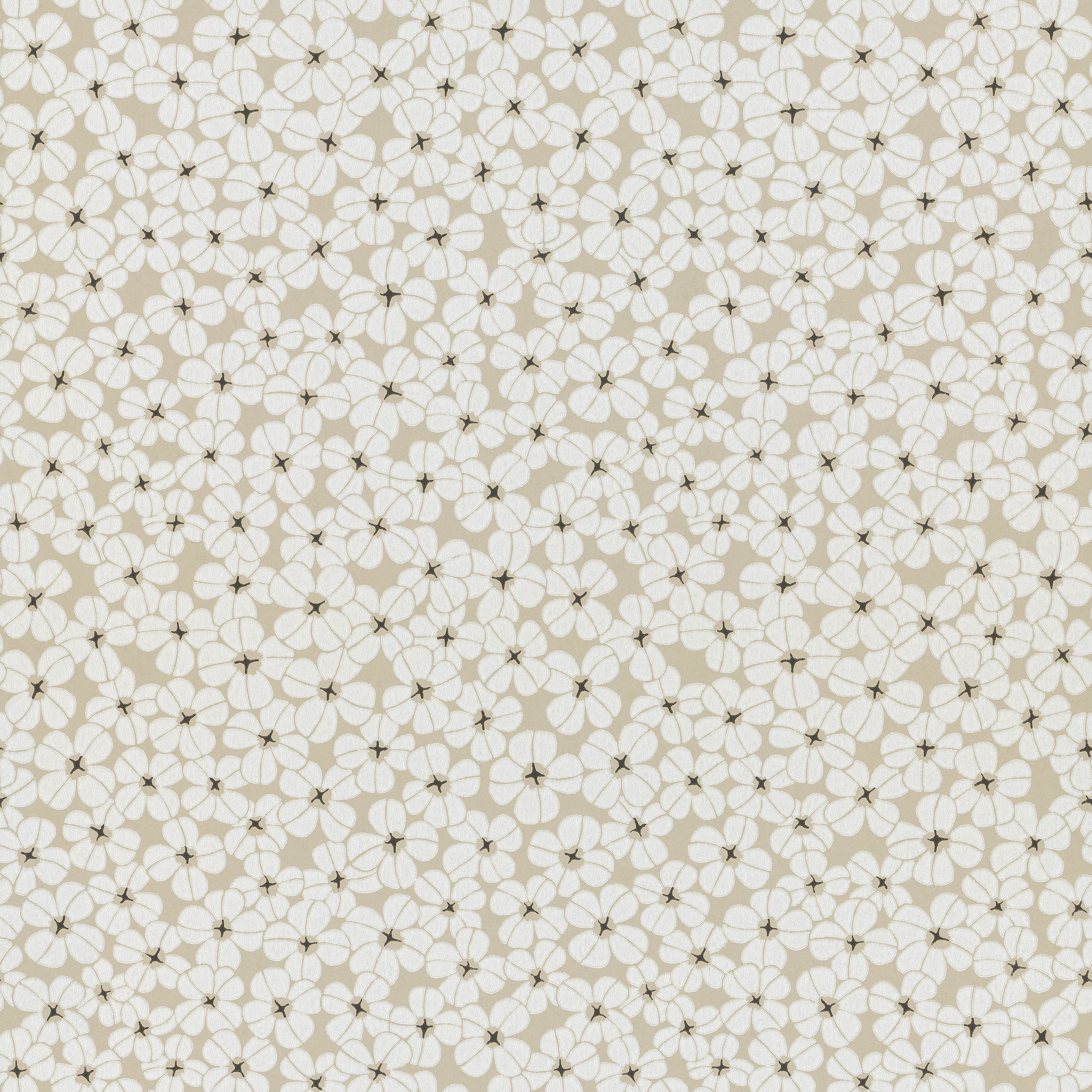 Flower Shower wallpaper by Langelid/von Bromssen - floral design in White