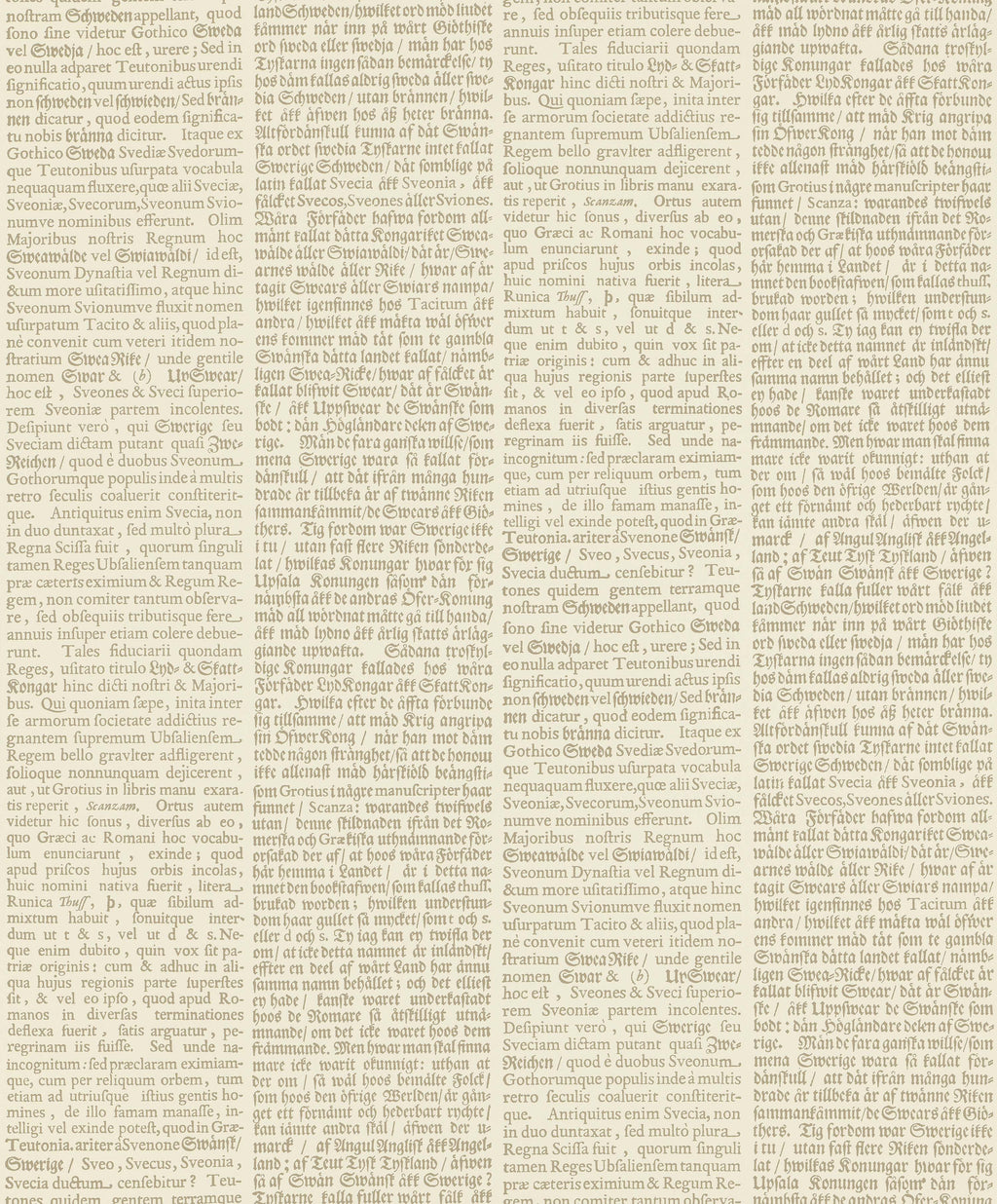 From Sweden with Love wallpaper by Langelid/von Bromssen - abstract design in Cream