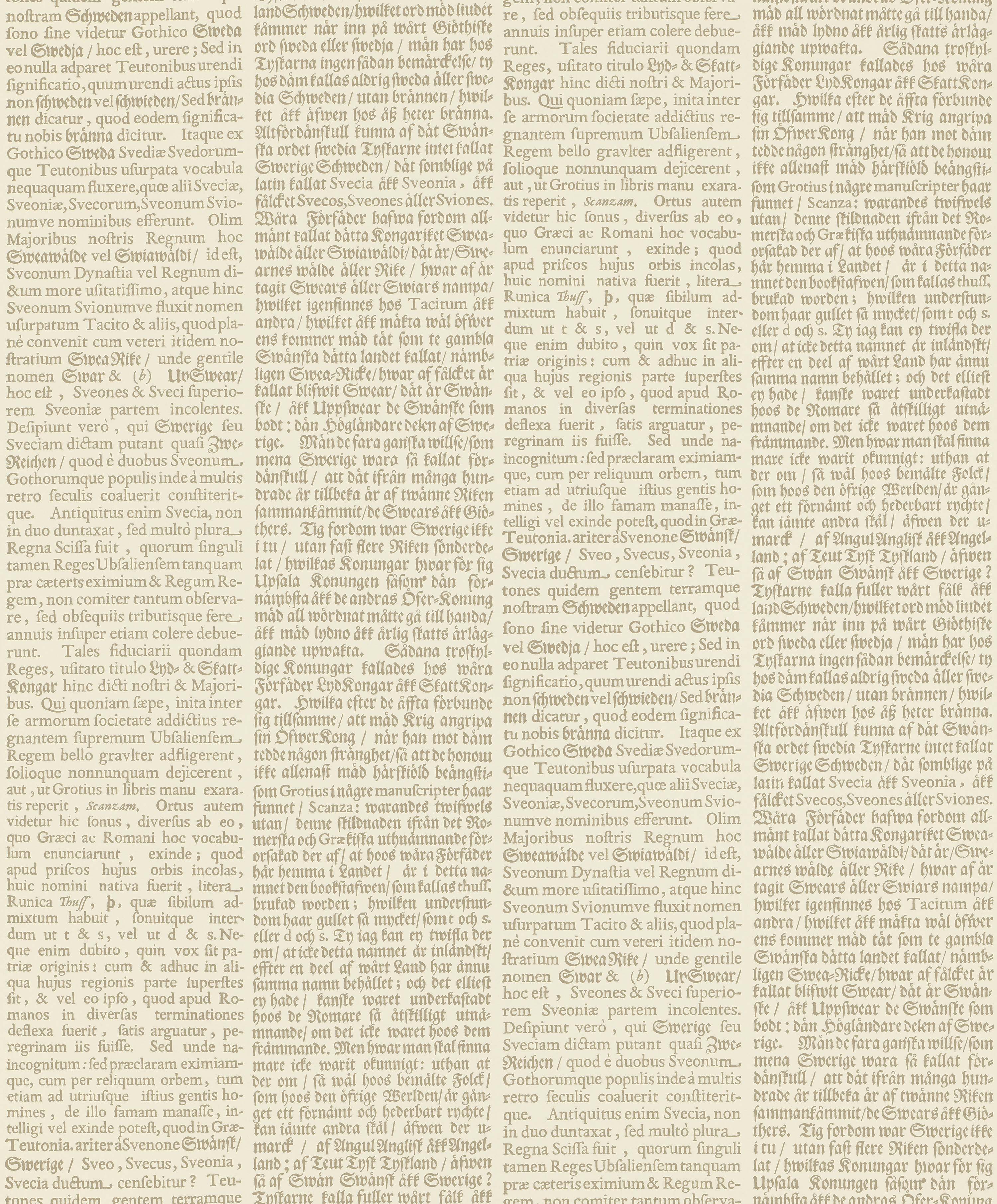 From Sweden with Love wallpaper by Langelid/von Bromssen - abstract design in Cream