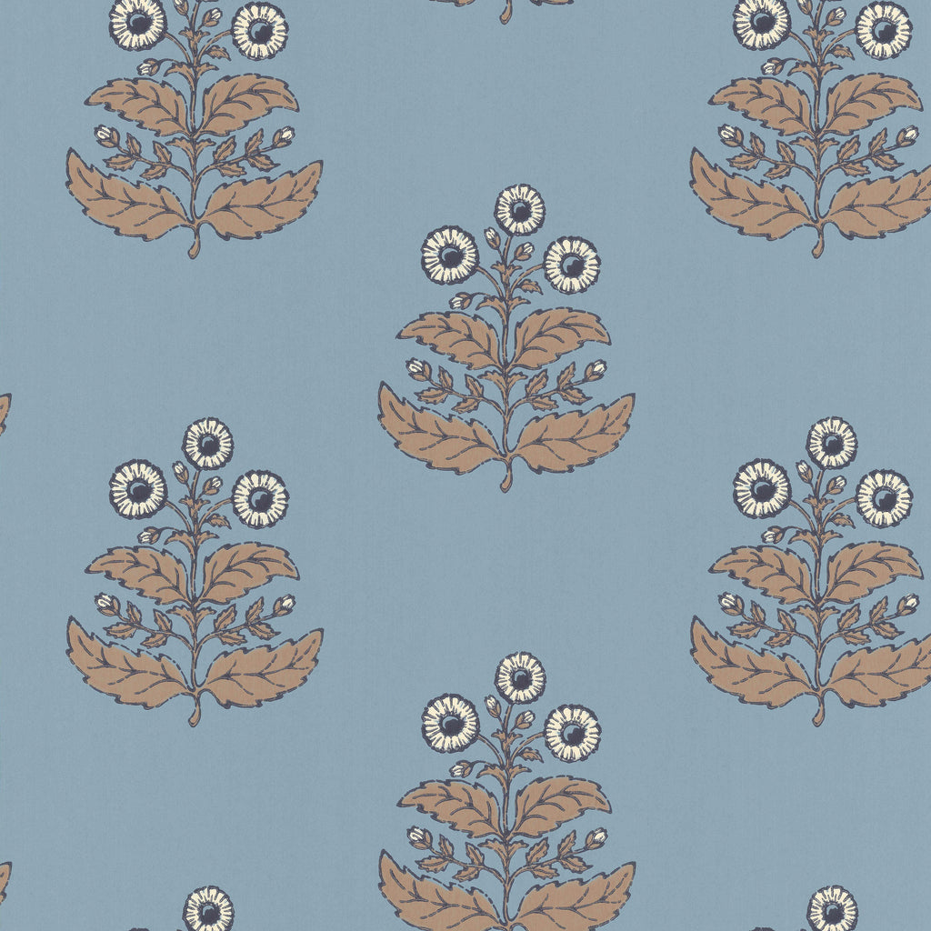 Floret wallpaper by Langelid/von Bromssen - floral design in Blue