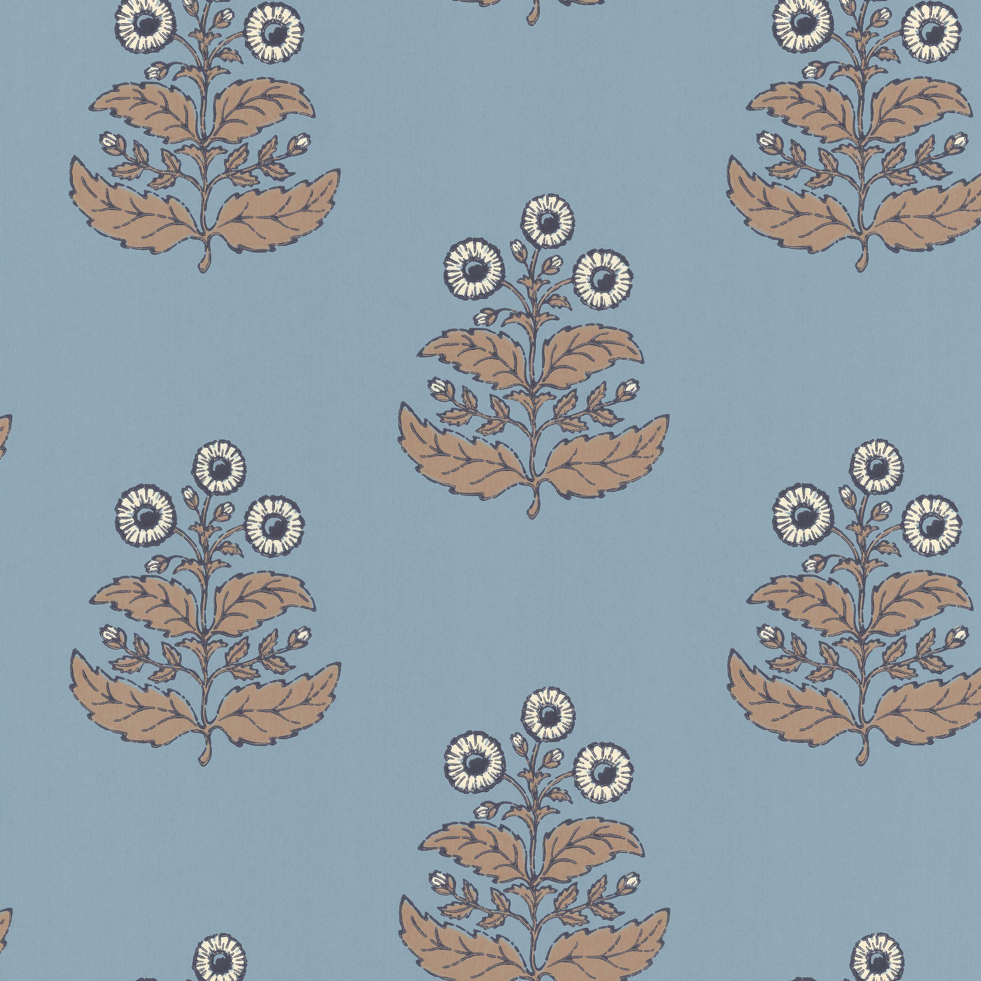 Floret wallpaper by Langelid/von Bromssen - floral design in Blue