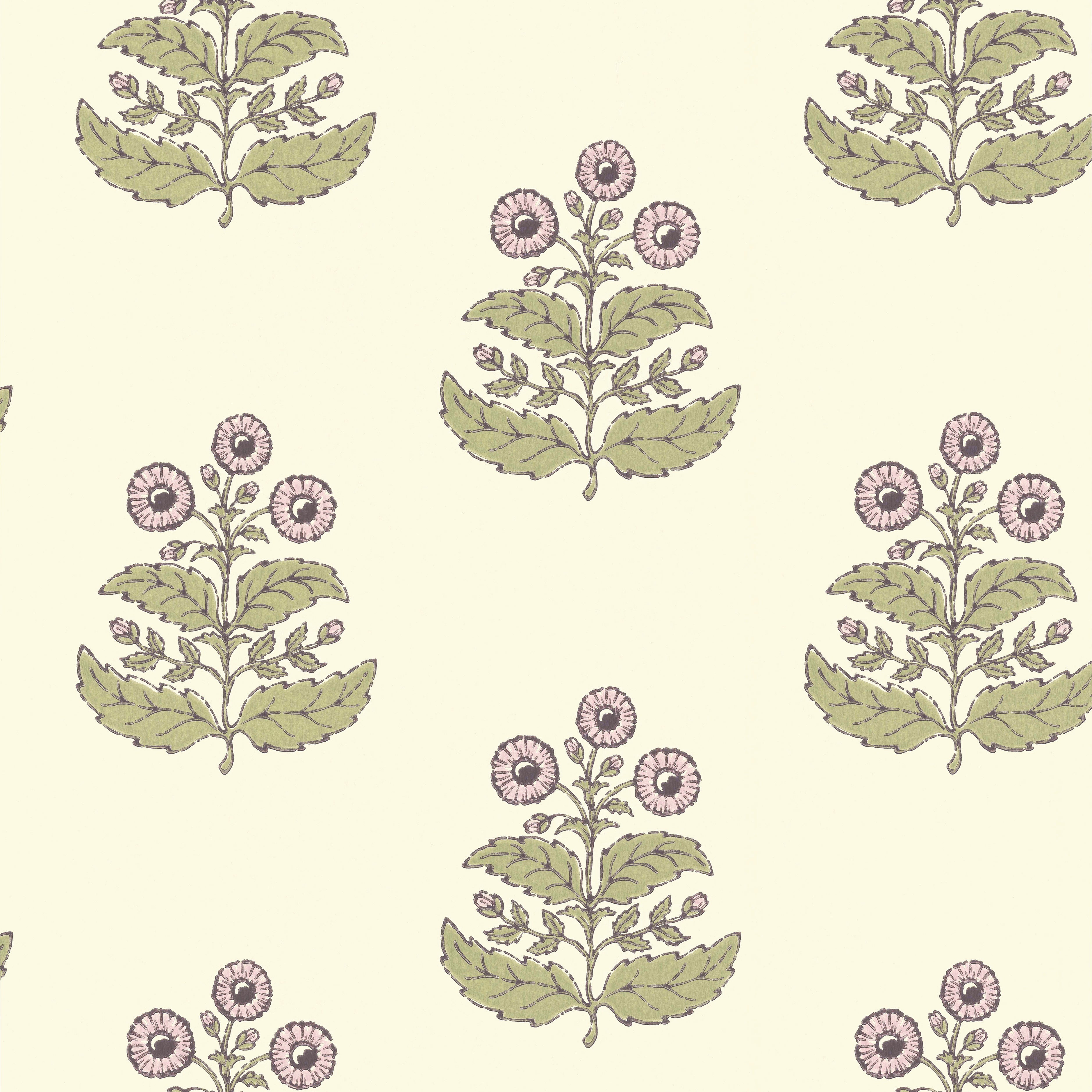Floret wallpaper by Langelid/von Bromssen - floral design in Cream