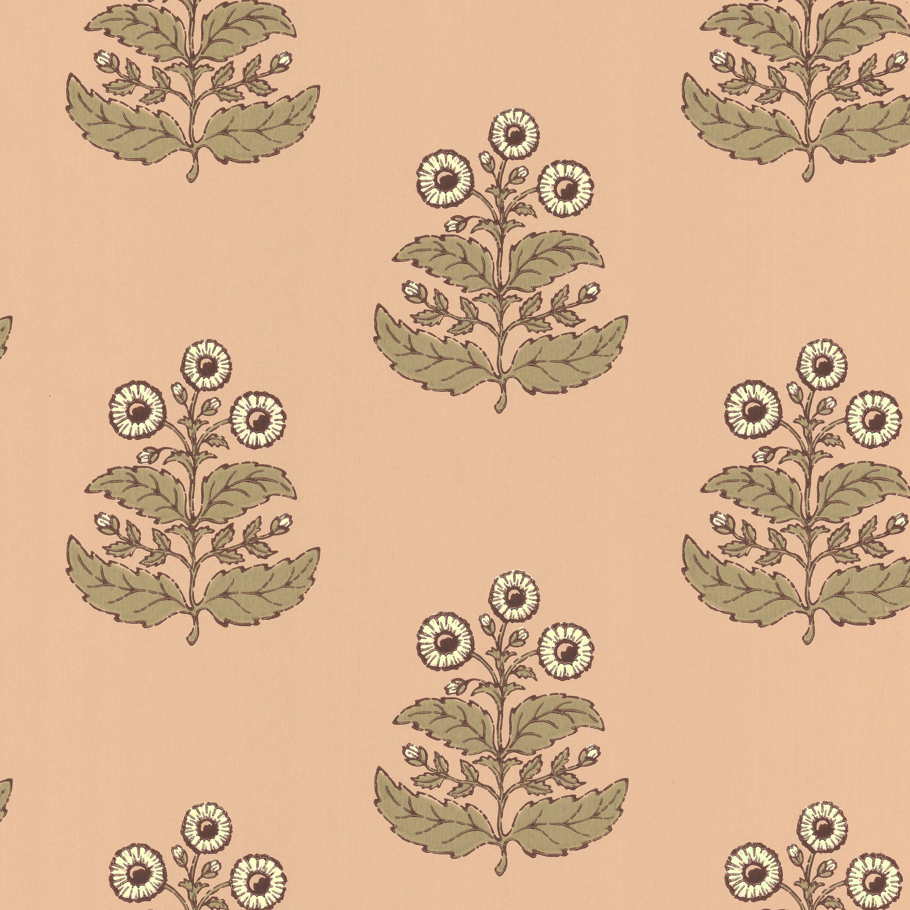 Floret wallpaper by Langelid/von Bromssen - floral design in Peach
