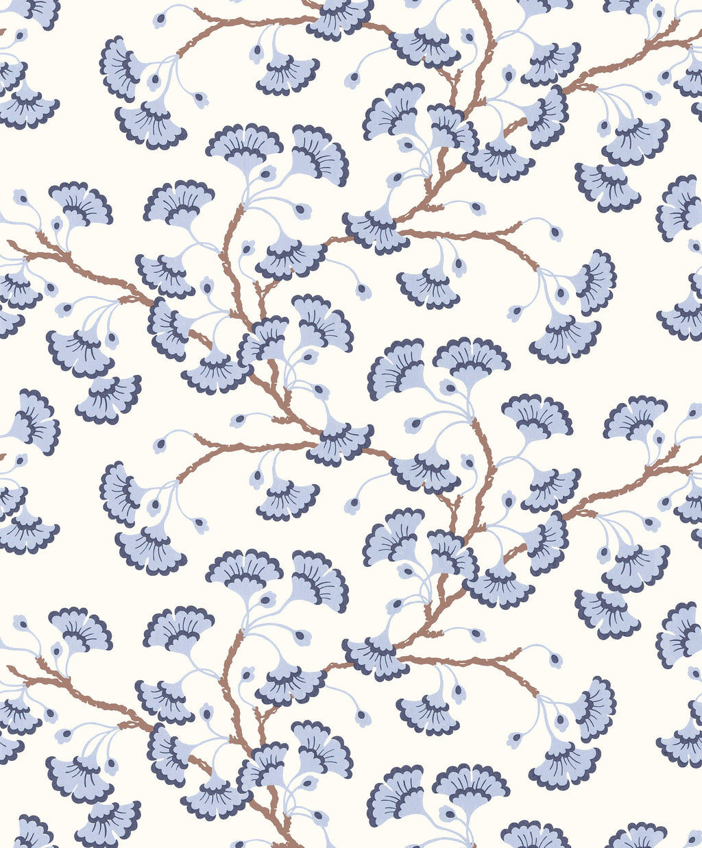 Ginkgo Garden wallpaper by Langelid/von Bromssen - botanical design in Blue