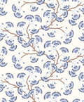Ginkgo Garden wallpaper by Langelid/von Bromssen - botanical design in Blue