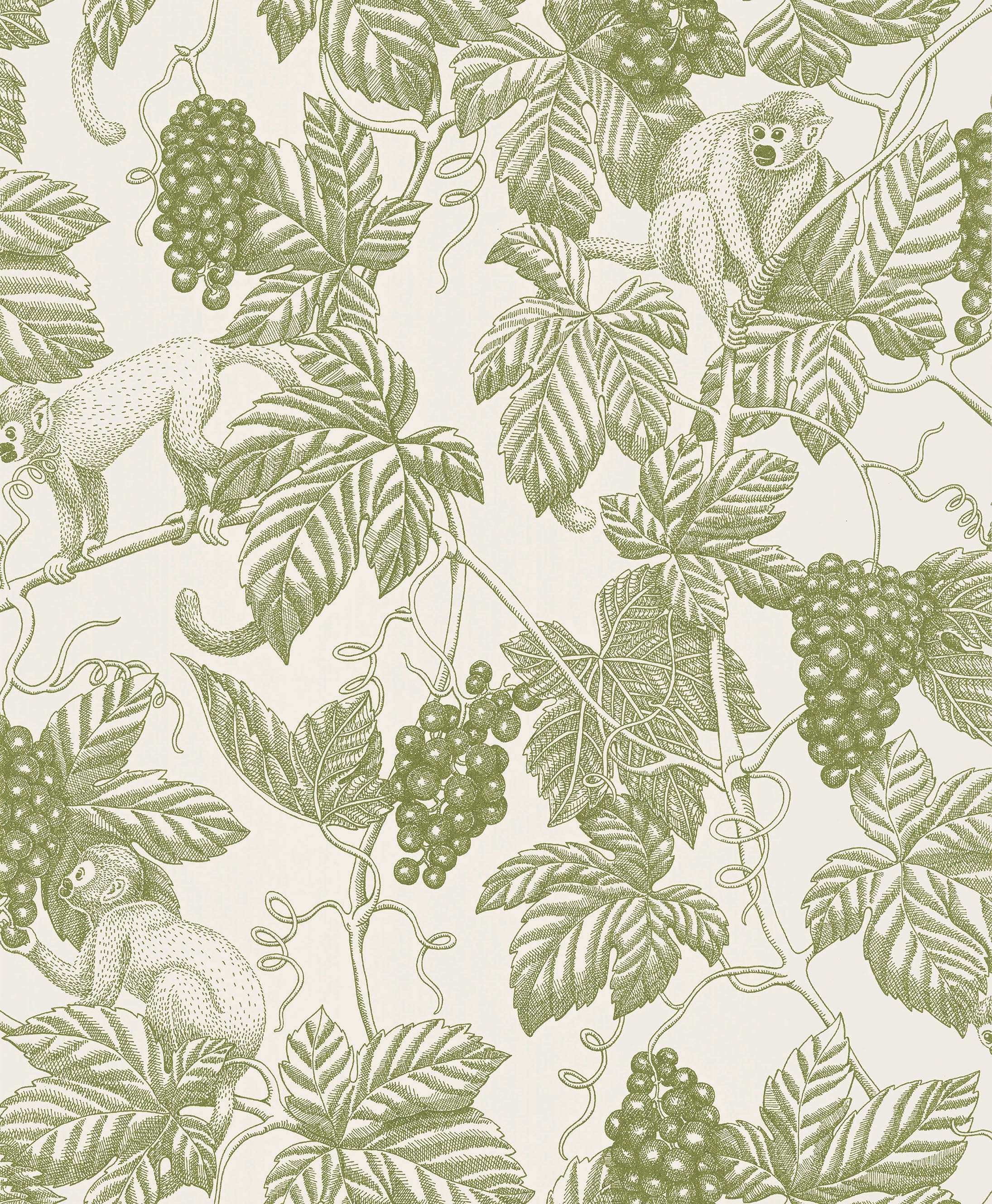 Grape Thief wallpaper by Langelid/von Bromssen - animals design in Green
