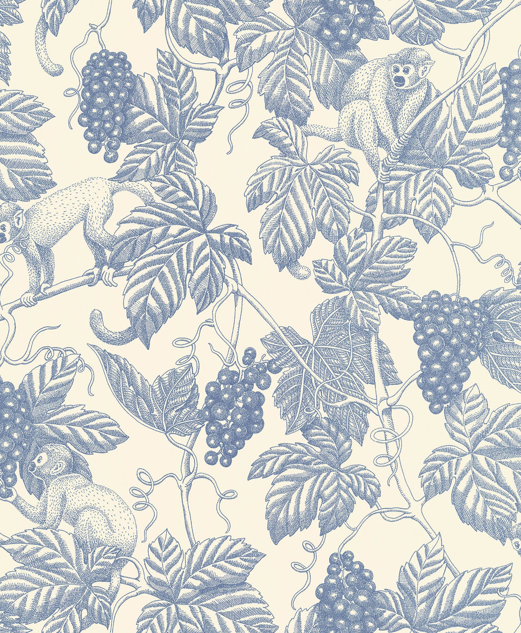 Grape Thief wallpaper by Langelid/von Bromssen - animals design in Blue