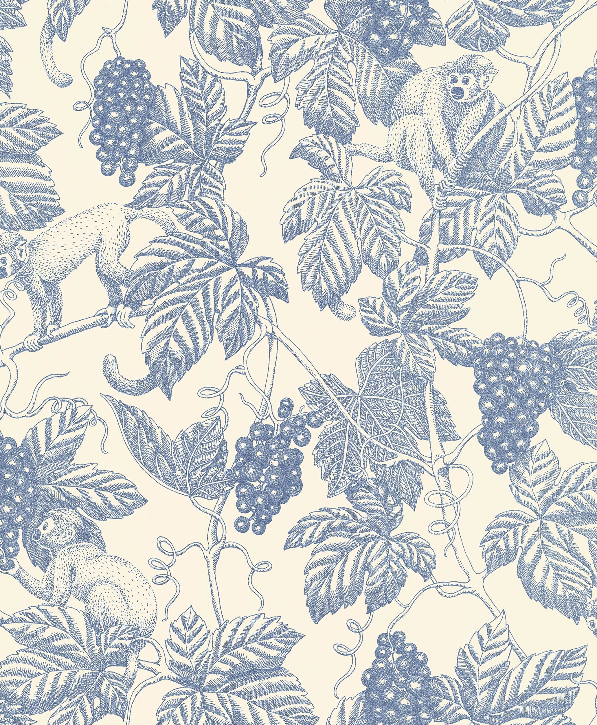 Grape Thief wallpaper by Langelid/von Bromssen - animals design in Blue