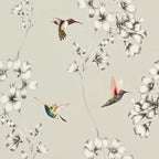 Amazilia Silver wallpaper by Harlequin - botanical design