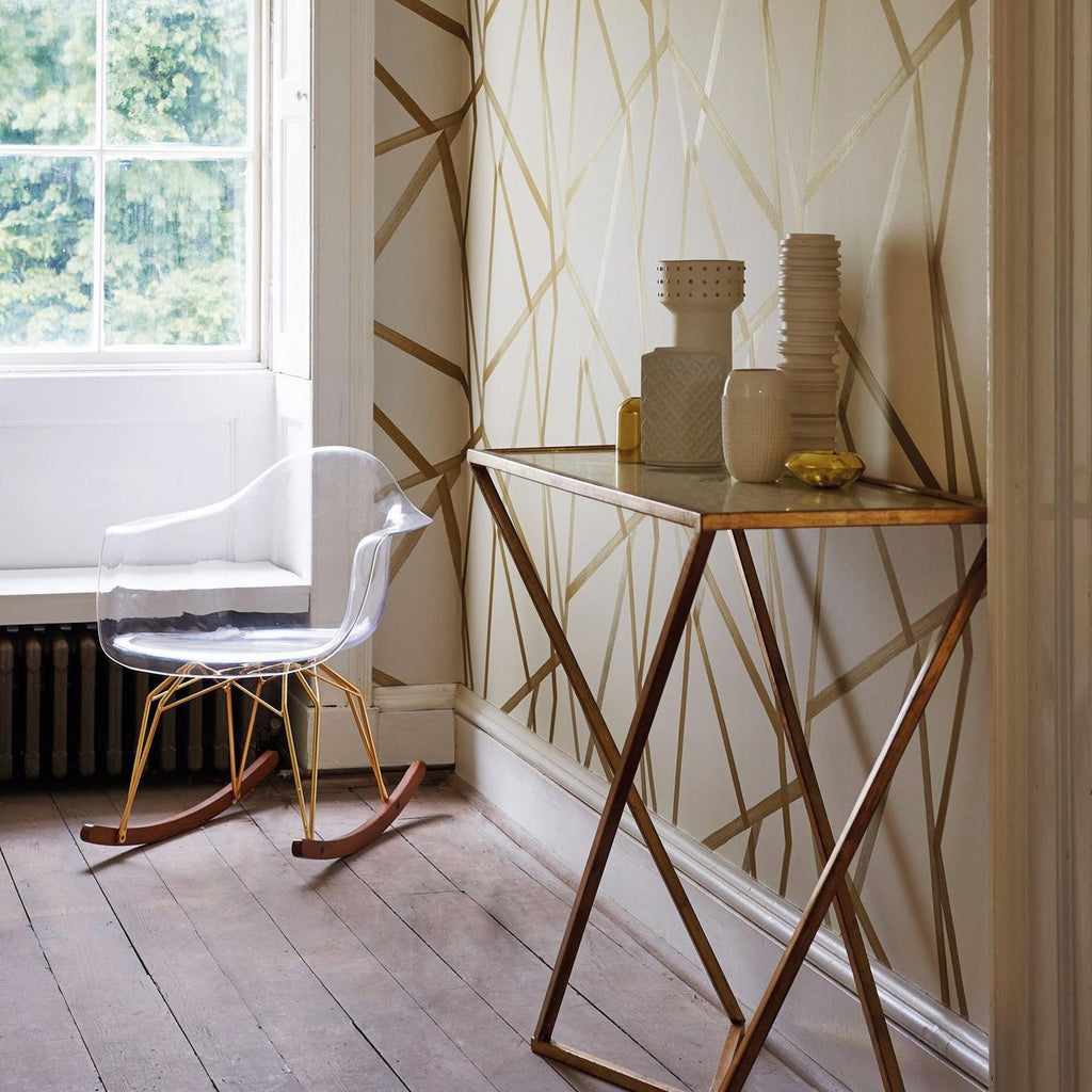 Sumi Geometric - Mustard on Ivory