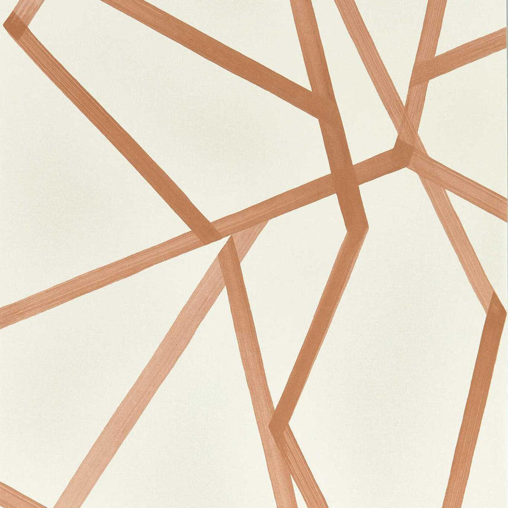 Sumi Geometric wallpaper - Copper on Linen