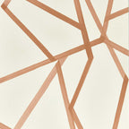 Sumi Geometric wallpaper - Copper on Linen