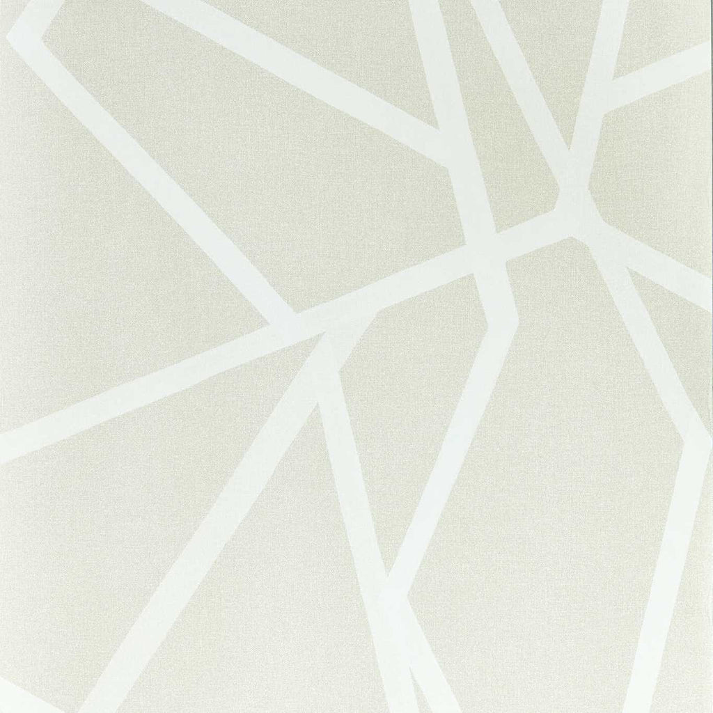 Sumi Geometric wallpaper - White on Dove