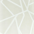 Sumi wallpaper by Harlequin, close-up flat swatch of tonal pearl geometric brushstroke lines on cream