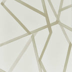 Sumi Geometric wallpaper - Silver on Oyster