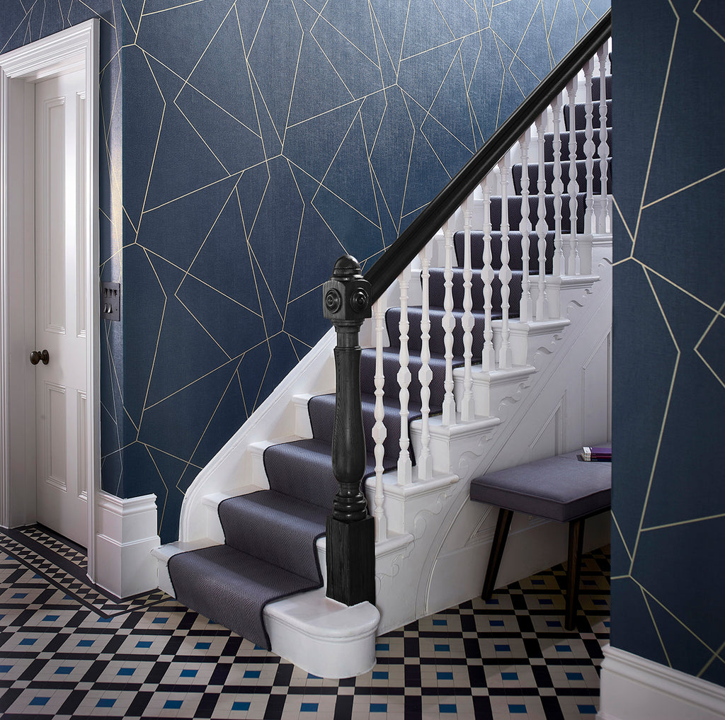 Parapet Pebble wallpaper by Harlequin - geometric feature wall