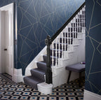 Parapet Pebble wallpaper by Harlequin - geometric feature wall