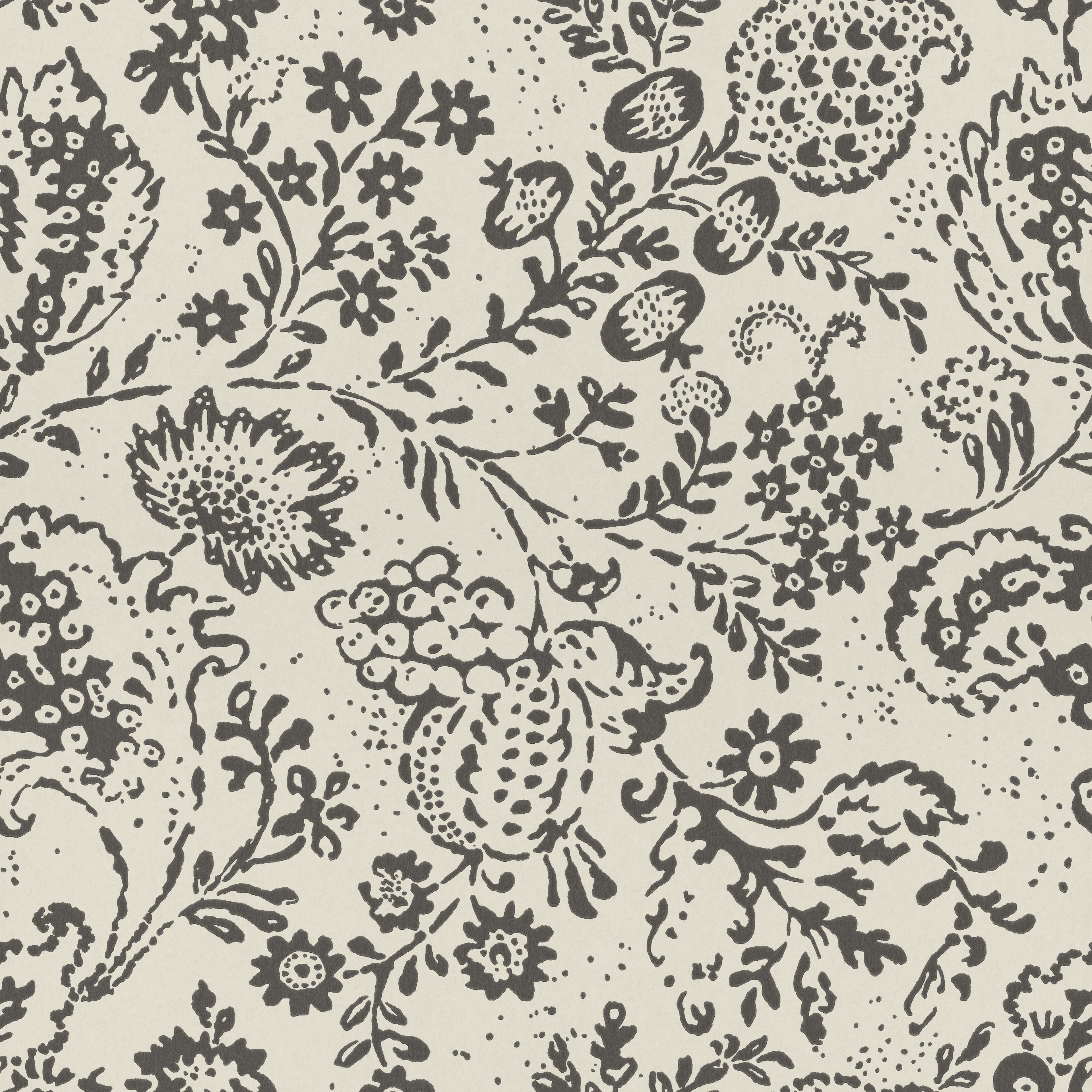 Halcyon Days wallpaper by Langelid/von Bromssen - floral design in Black