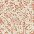 Halcyon Days wallpaper by Långelid/von Brömssen in Orange - floral design, close view of the coral print on cream