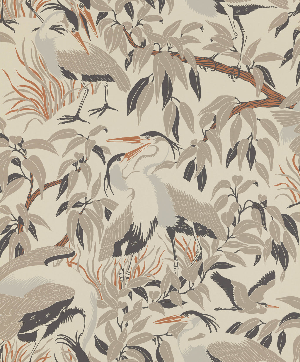 Herons wallpaper by Langelid/von Bromssen - animals design in Beige
