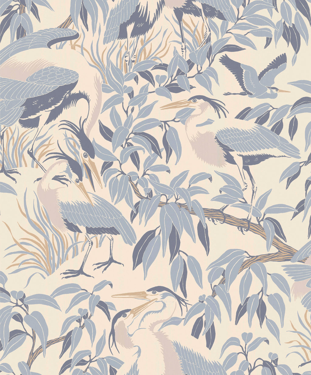 Herons wallpaper by Langelid/von Bromssen - animals design in Blue