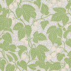 Hops and Glory wallpaper by Langelid/von Bromssen - botanical design in Green – Leaf