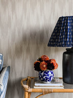 Ikat wallpaper by Langelid/von Bromssen - geometric design in Cream