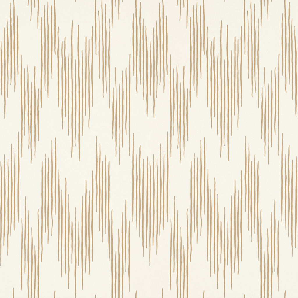 Ikat wallpaper by Langelid/von Bromssen - geometric design in Brown