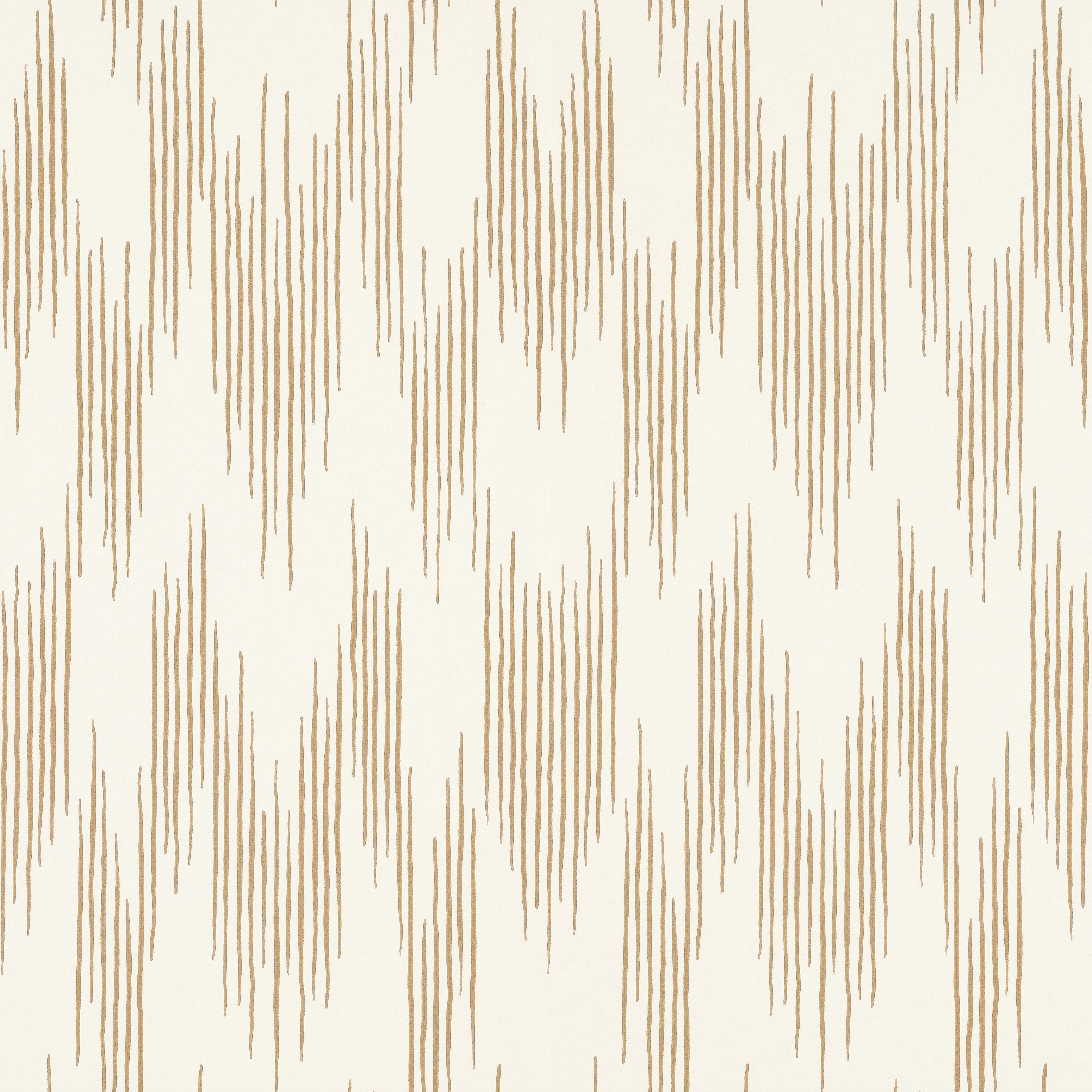 Ikat wallpaper by Langelid/von Bromssen - geometric design in Brown
