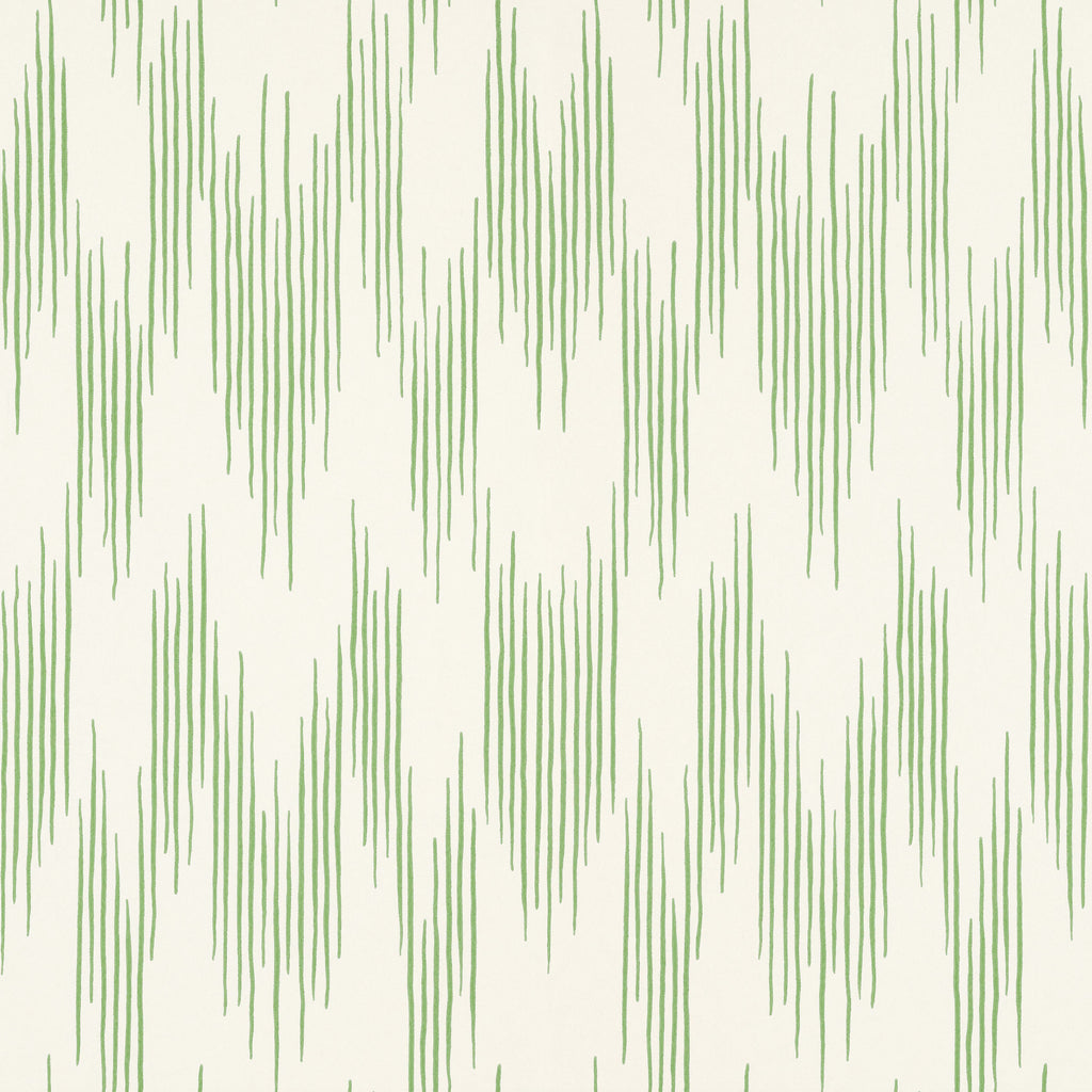 Ikat wallpaper by Langelid/von Bromssen - geometric design in Green