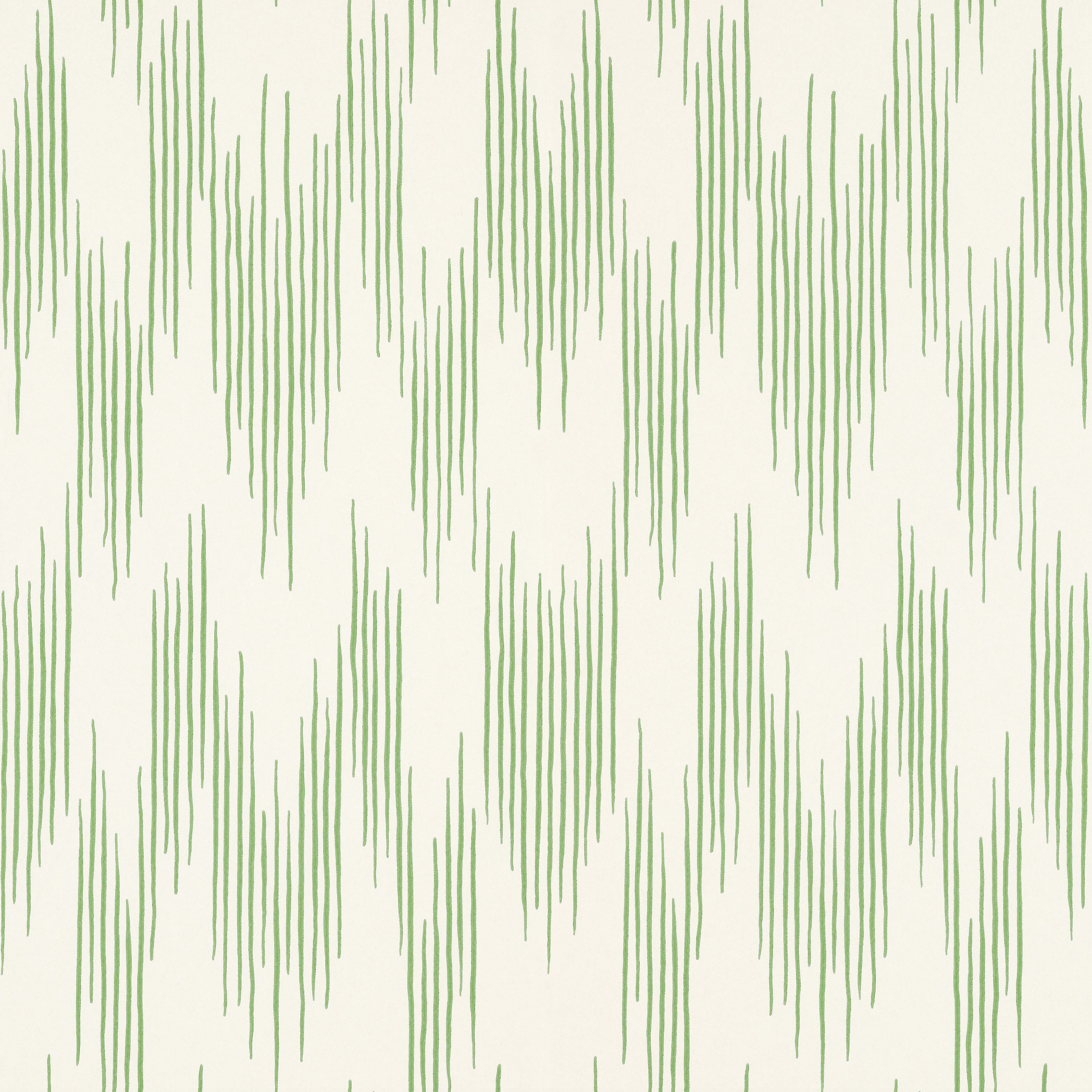 Ikat wallpaper by Langelid/von Bromssen - geometric design in Green