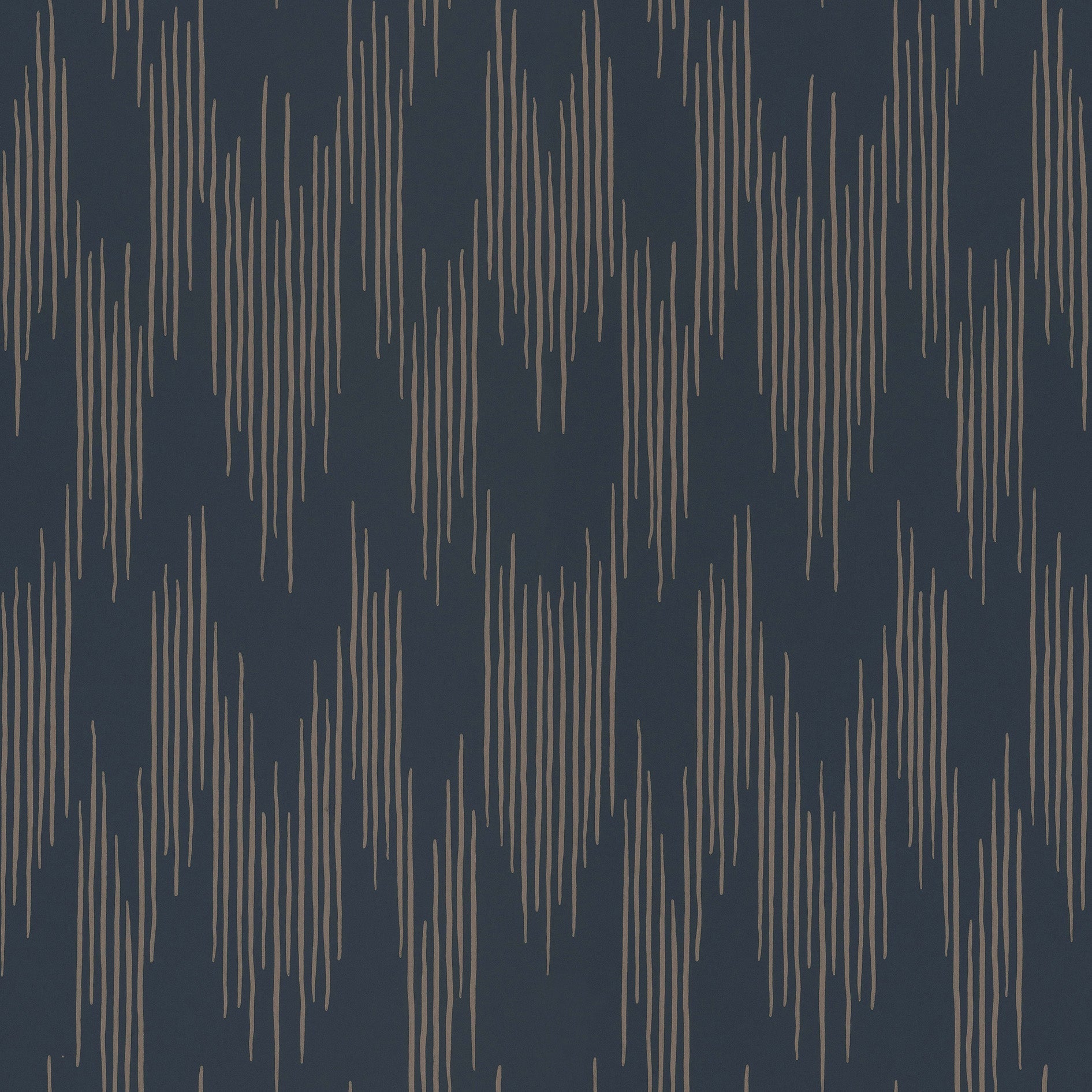 Ikat wallpaper by Langelid/von Bromssen - geometric design in Blue – Midnight