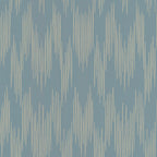 Ikat wallpaper by Langelid/von Bromssen - geometric design in Blue – Smokey