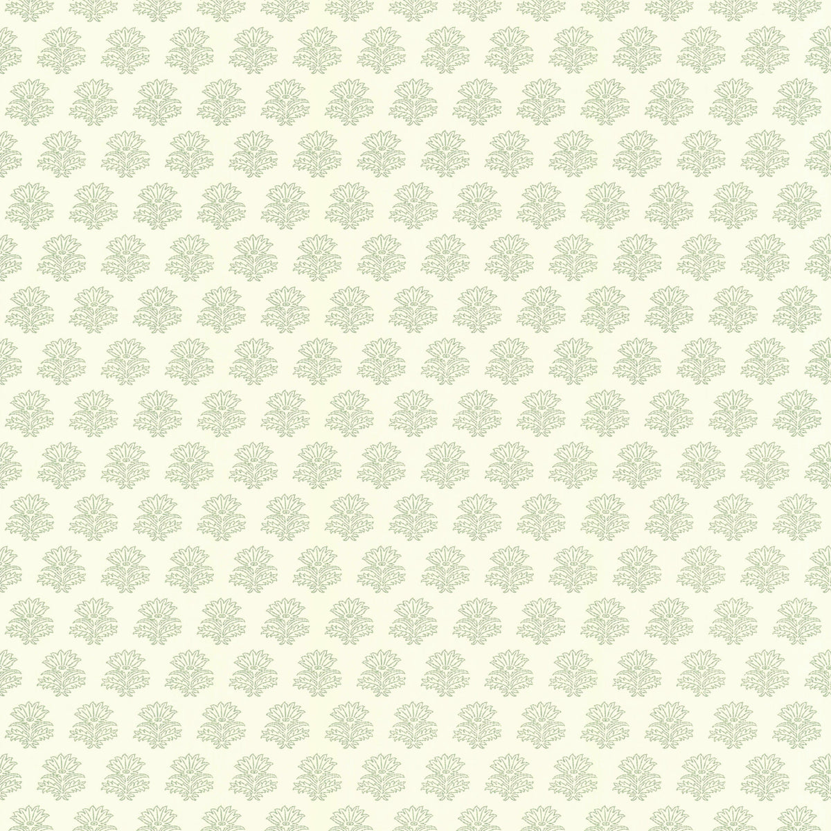 India wallpaper by Långelid/von Brömssen in Sage Green – floral design