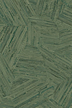Mauna wallpaper by Arte in Green (Forest Walk) – flat swatch of the inlaid rattan texture pattern