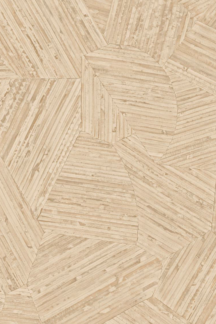 Mauna wallpaper by Arte in Beige – Tuscan – flat swatch of the inlaid rattan texture pattern