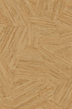 Mauna wallpaper by Arte in Gold (Camel) – flat swatch of the inlaid rattan texture pattern