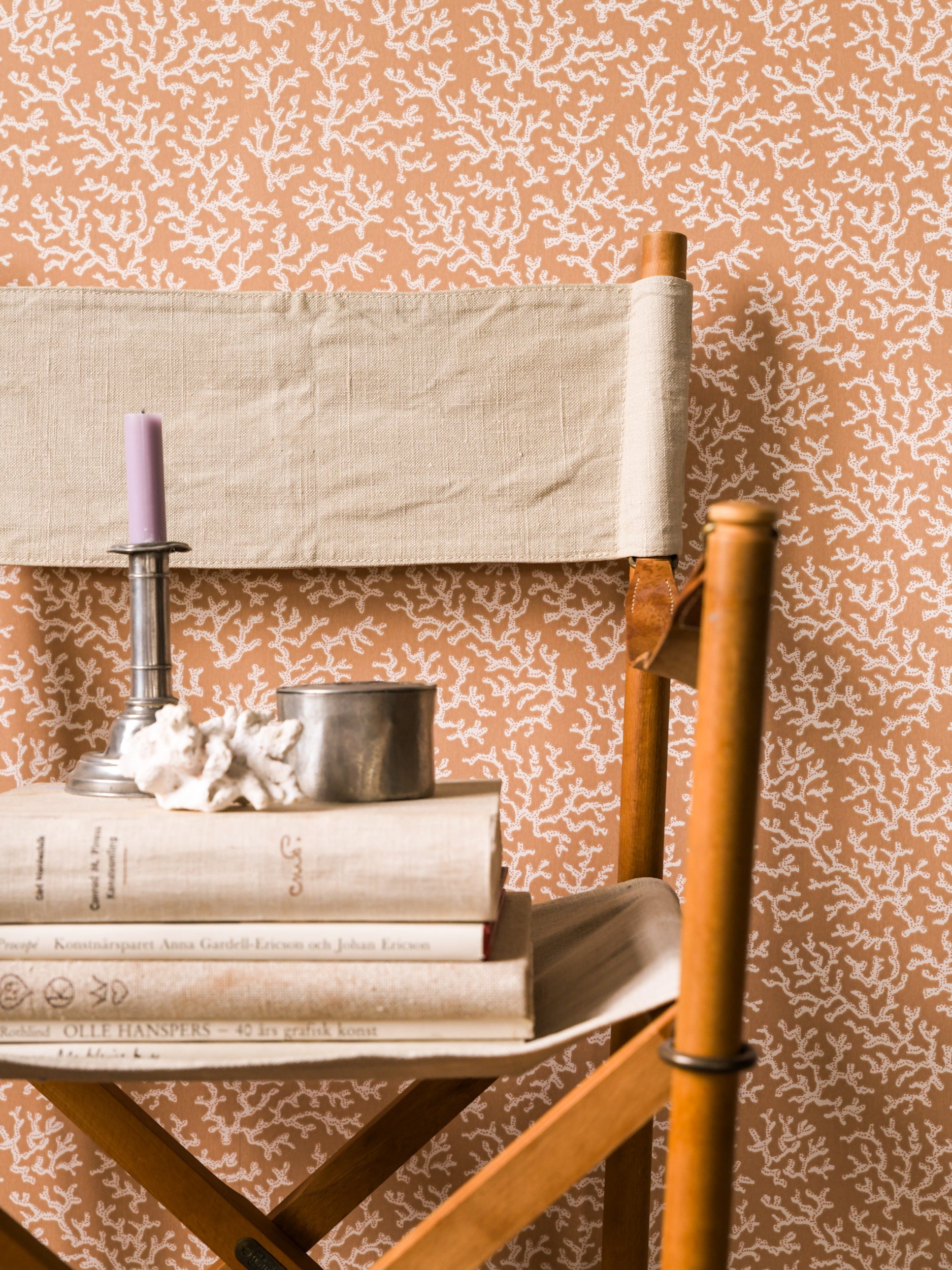 Coral wallpaper by Langelid/von Bromssen - coastal design in Orange